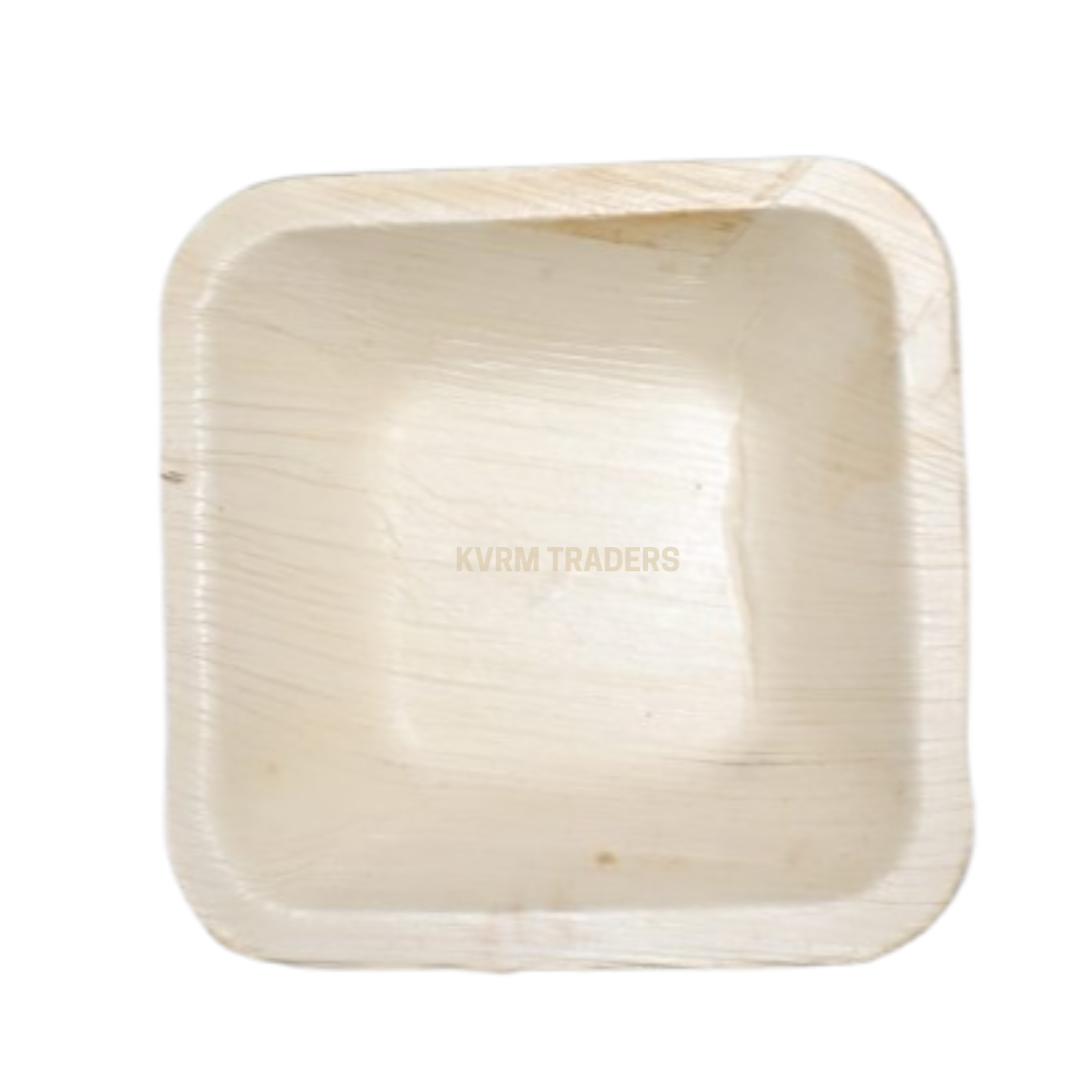 Deep Square Areca Palm Leaf Plate - Eco-Friendly